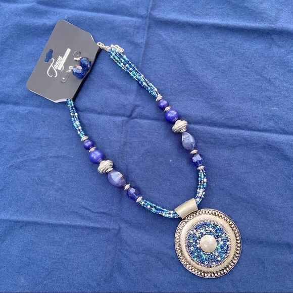 New Tanya Creations Beaded Necklace & Earring Set - Picture 3 of 10